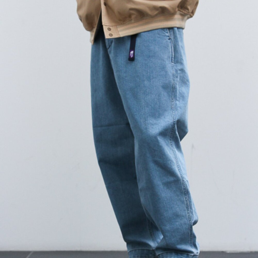 [NORTH FACE PURPLE LABEL] Webbing Belt Denim Wide Tapered Pants - Picture 8 of 9
